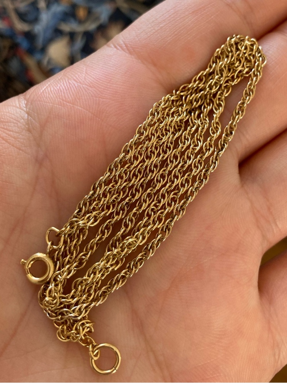 Vintage 12K Gold-Filled Woven Necklace Chain